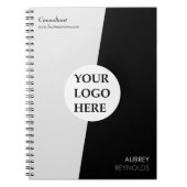 Eenvoudige moderne aangepaste zwart-wit profession notitieboek (Voorkant)