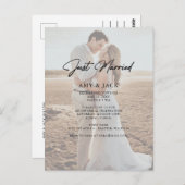 Eenvoudige moderne aankondiging van het huwelijk v briefkaart (Voorkant / Achterkant)