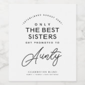 Eenvoudige moderne aankondiging van zwangerschap v wijn etiket (Enkel label)