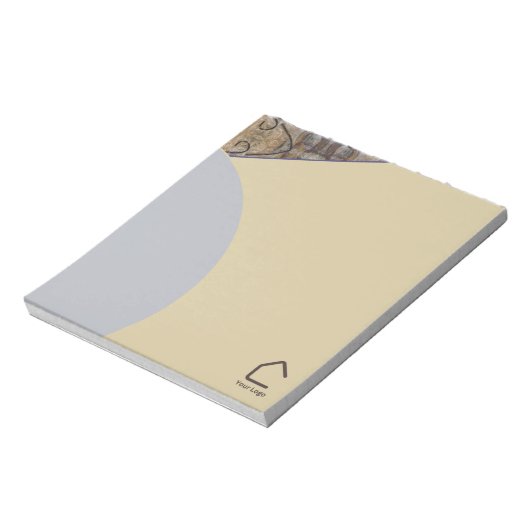 Eenvoudige moderne Abstracte accenten Logo of QR C Notitieblok (Linkerzijde)