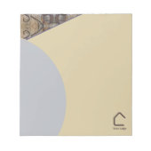 Eenvoudige moderne Abstracte accenten Logo of QR C Notitieblok (Voorkant)