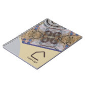 Eenvoudige moderne Abstracte accenten Logo of QR-c Notitieboek (Linkerzijde)