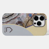 Eenvoudige Moderne Abstracte Accenten QR Code of L Case-Mate iPhone Case (Achterkant (horizontaal))