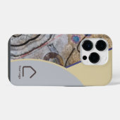 Eenvoudige Moderne Abstracte Accenten QR Code of L iPhone Hoesje (Achterkant horizontaal)