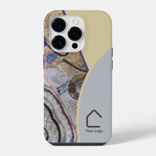 Eenvoudige Moderne Abstracte Accenten QR Code of L iPhone Hoesje (Achterkant)