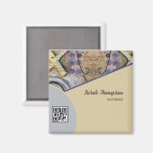 Eenvoudige Moderne Abstracte Accenten QR Code of L Magneet (Voorkant / Achterkant)