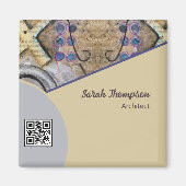 Eenvoudige Moderne Abstracte Accenten QR Code of L Magneet (Voorkant)