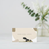 Eenvoudige moderne Abstracte ambachtelijke Visitek Afsprakenkaartje (Staand voorkant)