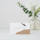 Eenvoudige moderne Abstracte ambachtelijke Visitek Afsprakenkaartje (Staand voorkant)