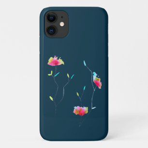 Eenvoudige, moderne, abstracte Japanse roze bloem Case-Mate iPhone Case