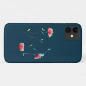 Eenvoudige, moderne, abstracte Japanse roze bloem Case-Mate iPhone Case (Achterkant (horizontaal))