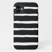 Eenvoudige moderne abstracte zwart-witte strepen Case-Mate iPhone case (Achterkant)