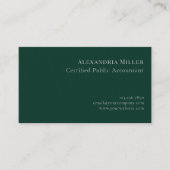 Eenvoudige moderne accountant belastingbereider ad visitekaartje (Voorkant)