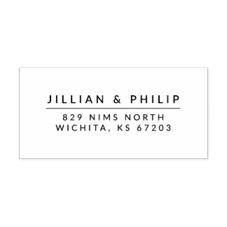 Eenvoudige & moderne adresstempel rubberstempel