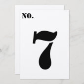 Eenvoudige, moderne, afkortingen tabelnummers voor programmakaart (Voorkant / Achterkant)