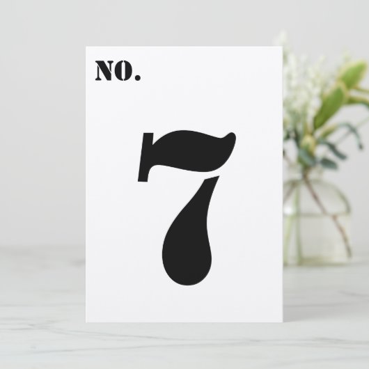 Eenvoudige, moderne, afkortingen tabelnummers voor programmakaart (Staand voorkant)