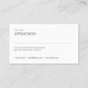Eenvoudige Moderne Afspraakkaart Visitekaartje