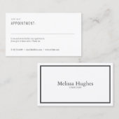 Eenvoudige moderne afsprakenkaart visitekaartje (Voorkant / Achterkant)