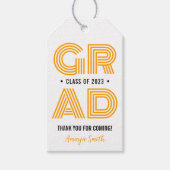 Eenvoudige Moderne Afstudeer Bedankje Gift Tag Cadeaulabel (Voorkant)
