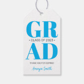 Eenvoudige Moderne Afstudeer Bedankje Gift Tag Cadeaulabel (Voorkant)