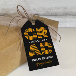 Eenvoudige Moderne Afstudeer Bedankje Gift Tag Cadeaulabel