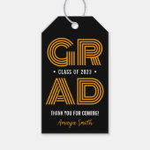 Eenvoudige Moderne Afstudeer Dank Geschenklabel Cadeaulabel (Voorkant)