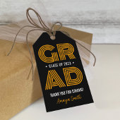 Eenvoudige Moderne Afstudeer Dank Geschenklabel Cadeaulabel