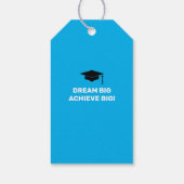 Eenvoudige moderne afstudeer dank je gift tag cadeaulabel (Achterkant)