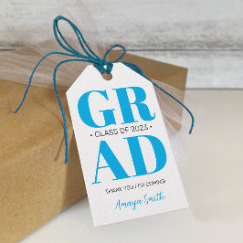 Eenvoudige moderne afstudeer dank je gift tag cadeaulabel