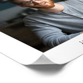 Eenvoudige moderne afstudeerfoto en naam  poster (Hoek)