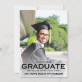 Eenvoudige, moderne Afstuderen-aankondigingskaart Aankondiging (Voorkant)