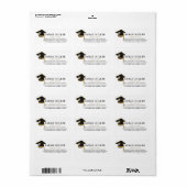 Eenvoudige Moderne Afstuderen Etiket (Full Sheet)