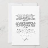 Eenvoudige moderne Afstuderen foto dank u Bedankkaart (Achterkant)