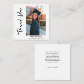 Eenvoudige Moderne Afstuderen Informatiekaartje (Voorkant / Achterkant)