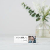 Eenvoudige moderne Afstuderen Photo Calling Card Contactkaartje (Staand voorkant)