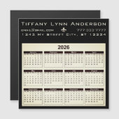 Eenvoudige moderne agenda, zwart en ivoor beige (Voorkant / Achterkant)