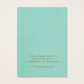 Eenvoudige moderne Aqua Blue Ketting Display Kaart (Achterkant)