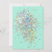 EENVOUDIGE MODERNE AQUA GOLD HOLOGRAPHIC PASTEL WE KAART (Achterkant)