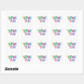 Eenvoudige Moderne Aquarel Dank Je Vierkante Sticker (Vel)