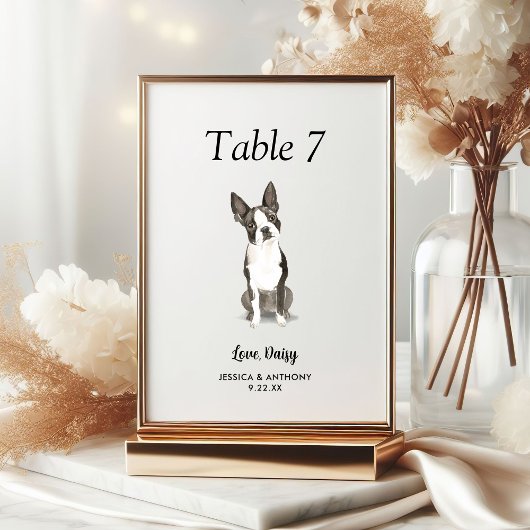 Eenvoudige Moderne Aquarel Hond Trouw Kaart