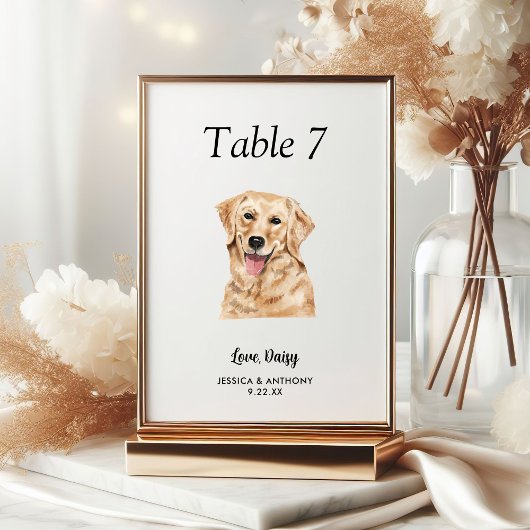 Eenvoudige Moderne Aquarel Hond Trouw Kaart