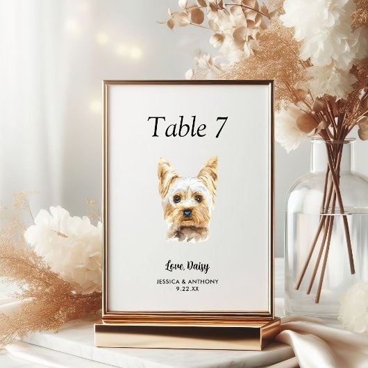 Eenvoudige Moderne Aquarel Hond Trouw Kaart