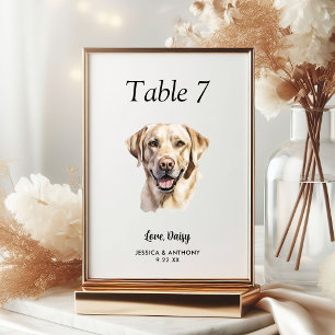 Eenvoudige Moderne Aquarel Hond Trouw Kaart