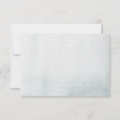 Eenvoudige Moderne Aquarel Theeblauwe Bruiloftsdan Bedankkaart (Achterkant)