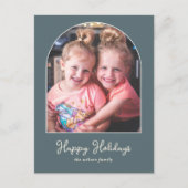 Eenvoudige, moderne Arch-foto Feestdagenkaart (Voorkant)