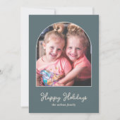 Eenvoudige, moderne Arch-foto Feestdagenkaart (Voorkant)