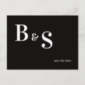 Eenvoudige Moderne B/Z Monogram QR Code Save The D Briefkaart (Voorkant)