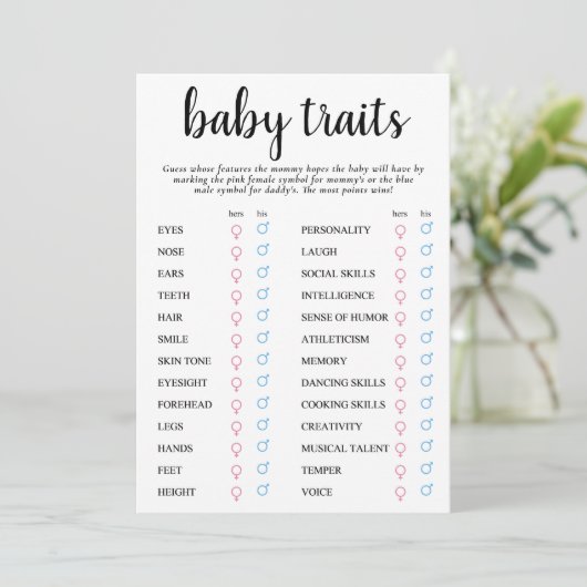 Eenvoudige moderne Baby-eigenschap | Klassieke Kee Kaart (Staand voorkant)