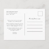 Eenvoudige Moderne Baby Foto Dank u geboorte Aankondigingskaart (Achterkant)