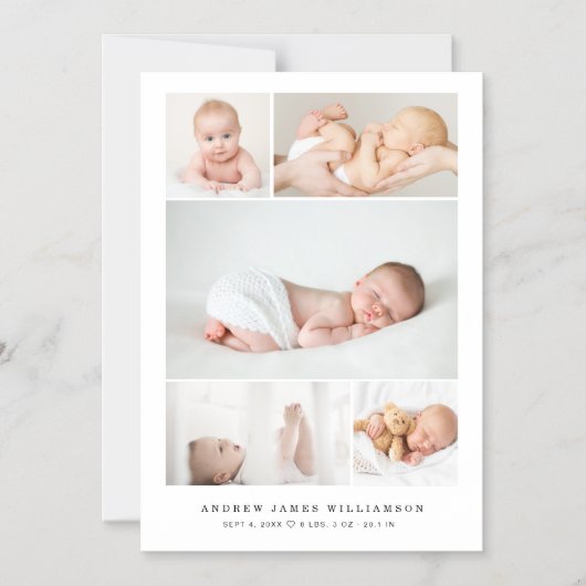 Eenvoudige moderne Baby foto-inkuilbaarmoedervlekk Magnetische Uitnodiging (Voorkant)